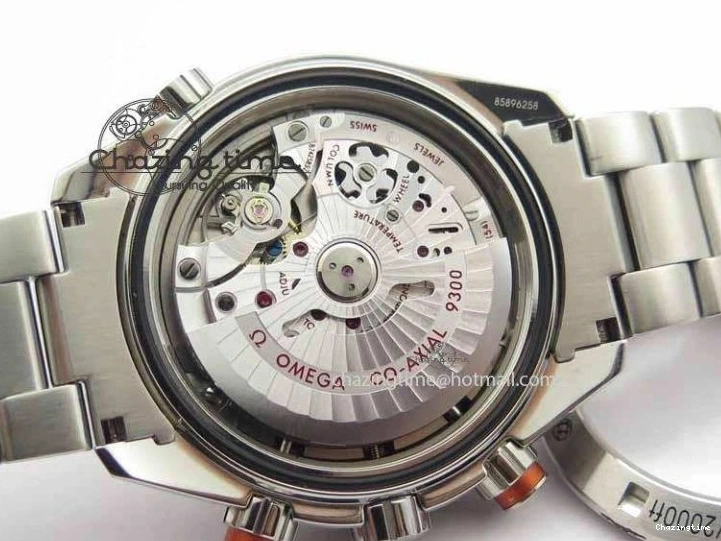0517 Sophisticated Planet Ocean Master Chronometer Chrono SS OM 1:1 Best Edition Orange On SS Bracelet A 8156
